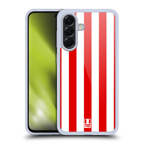Head Case Designs Vertical Stripes Cherry Red Soft Gel Case for Samsung Galaxy A56 5G