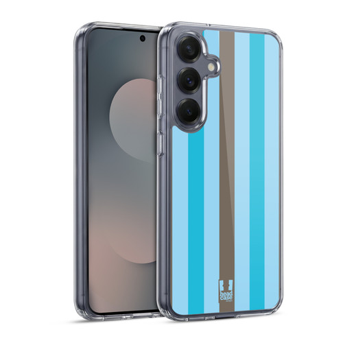 Head Case Designs Vertical Stripes Choco Bubblegum Soft Gel Case for Samsung Galaxy S25 & MagSafe