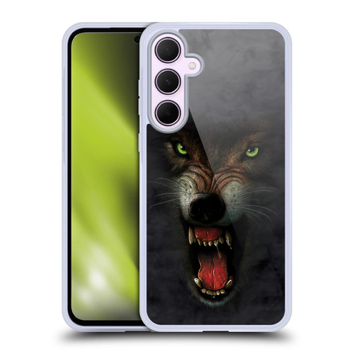 Vincent Hie Big Face Animals Wolf Soft Gel Case for Samsung Galaxy A35 5G