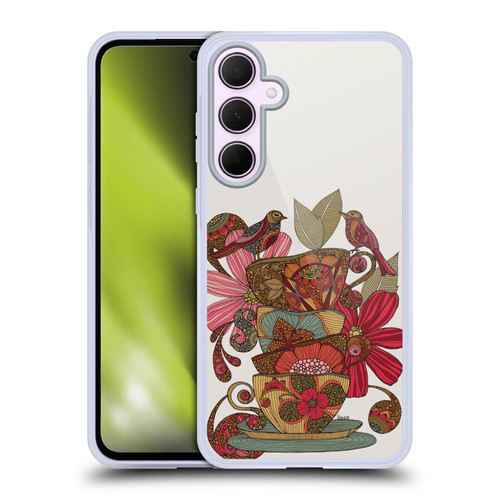 Valentina Birds Teacups Soft Gel Case for Samsung Galaxy A35 5G
