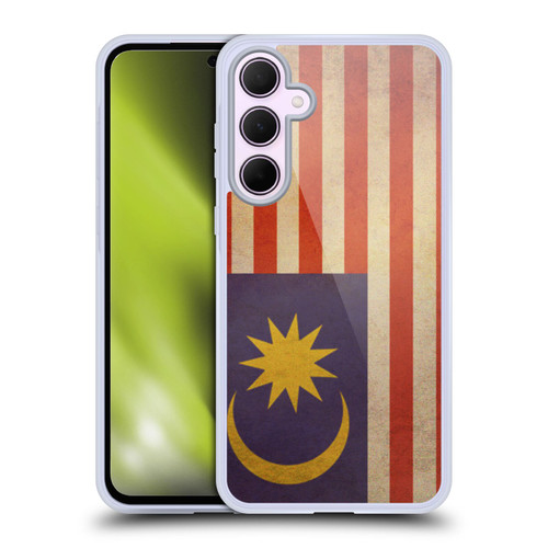 Head Case Designs Vintage Flags Set 5 Malaya Malayan Soft Gel Case for Samsung Galaxy A35 5G