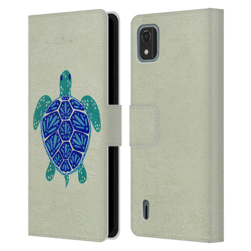 Cat Coquillette Sea Turtle Blue Leather Book Wallet Case Cover For Nokia C2 2nd Edition