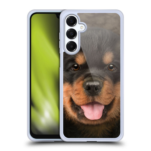 Vincent Hie Big Face Puppies Rottweiler Soft Gel Case for Samsung Galaxy A16 5G & MagSafe