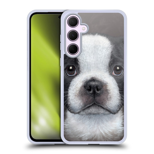 Vincent Hie Big Face Puppies French Bulldog Soft Gel Case for Samsung Galaxy A35 5G