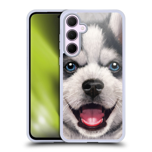 Vincent Hie Big Face Puppies Husky Soft Gel Case for Samsung Galaxy A35 5G