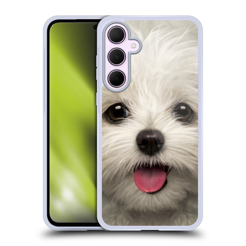 Vincent Hie Big Face Puppies Maltese Soft Gel Case for Samsung Galaxy A35 5G