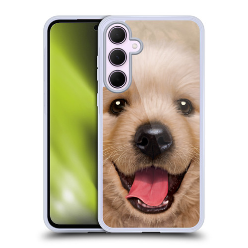 Vincent Hie Big Face Puppies Retriever Soft Gel Case for Samsung Galaxy A35 5G