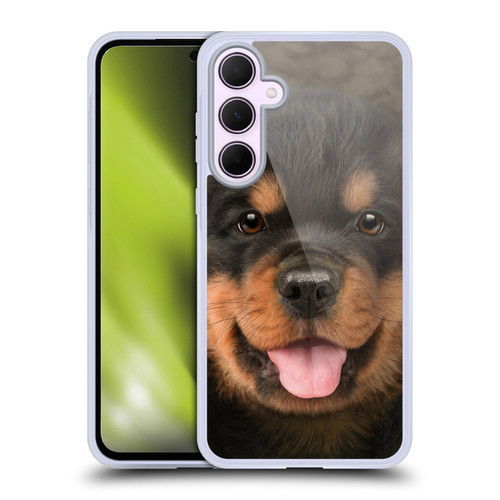 Vincent Hie Big Face Puppies Rottweiler Soft Gel Case for Samsung Galaxy A35 5G
