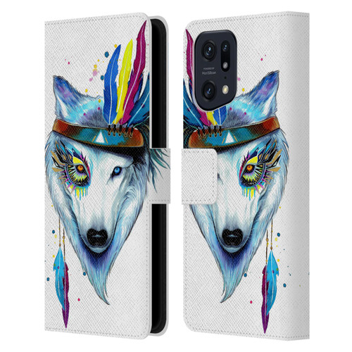 Pixie Cold Animals Warrior Leather Book Wallet Case Cover For OPPO Find X5