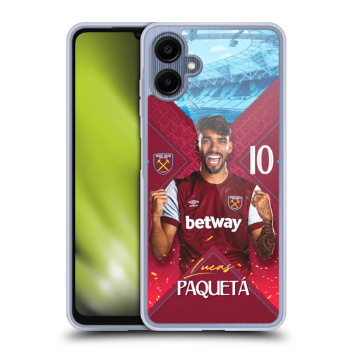West Ham United FC 2023/24 First Team Lucas Paquetá Soft Gel Case for Samsung Galaxy A06 4G / 5G