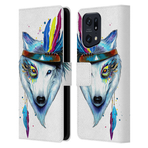 Pixie Cold Animals Warrior Leather Book Wallet Case Cover For OPPO Find X5 Pro