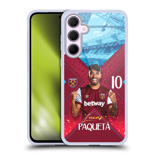West Ham United FC 2023/24 First Team Lucas Paquetá Soft Gel Case for Samsung Galaxy A35 5G