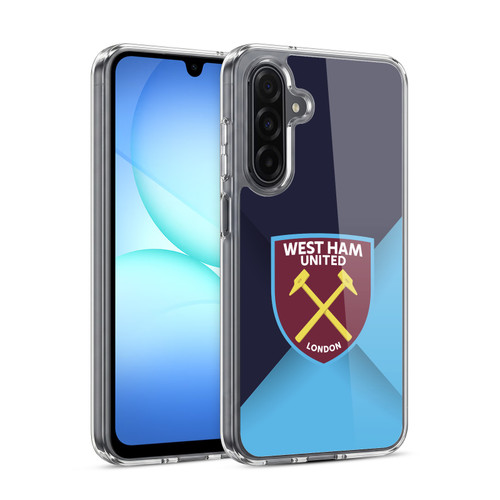 West Ham United FC Crest Blue Gradient Soft Gel Case for Samsung Galaxy A17 4G / 5G