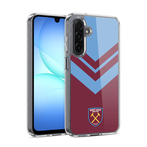 West Ham United FC Crest Graphics Arrowhead Lines Soft Gel Case for Samsung Galaxy A17 4G / 5G