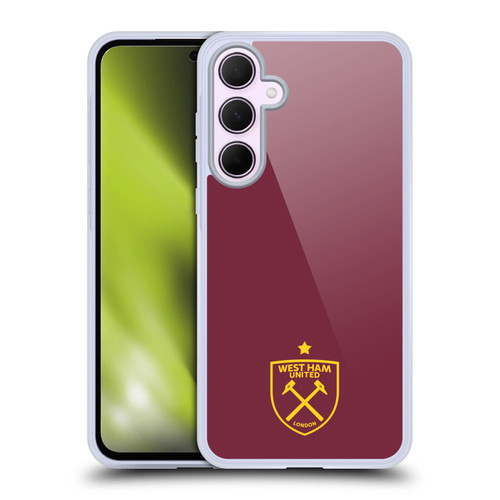 West Ham United FC Crest Graphics Logo Soft Gel Case for Samsung Galaxy A35 5G