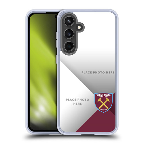 Custom Customised Personalised West Ham United FC Claret Photo Cross Soft Gel Case for Samsung Galaxy S24 FE