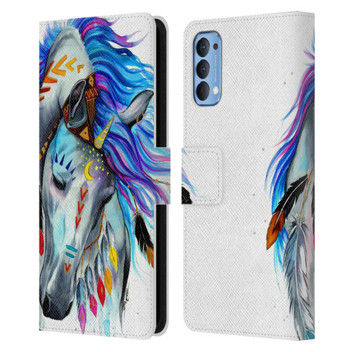 Pixie Cold Animals Spirit Leather Book Wallet Case Cover For OPPO Reno 4 5G