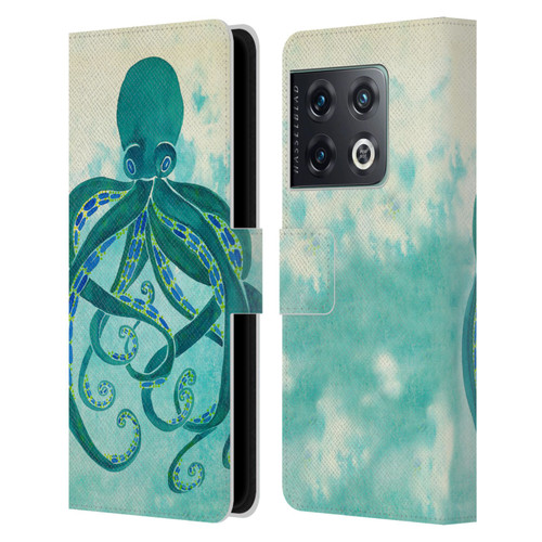 Cat Coquillette Sea Octopus Leather Book Wallet Case Cover For OnePlus 10 Pro