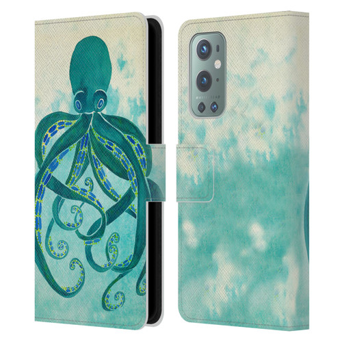 Cat Coquillette Sea Octopus Leather Book Wallet Case Cover For OnePlus 9