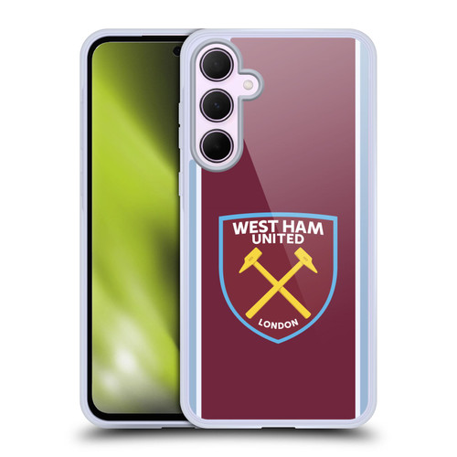 West Ham United FC 2021/22 Crest Kit Home Soft Gel Case for Samsung Galaxy A35 5G