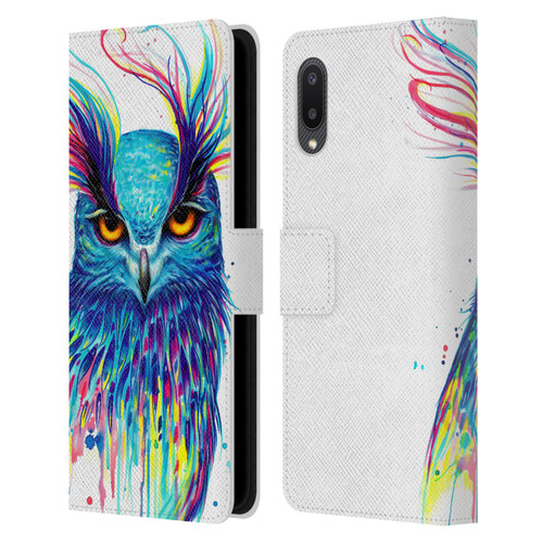 Pixie Cold Animals Into The Blue Leather Book Wallet Case Cover For Samsung Galaxy A02/M02 (2021)