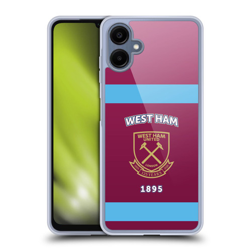 West Ham United FC 125 Year Anniversary 1895 Claret Crest Soft Gel Case for Samsung Galaxy A06 4G / 5G