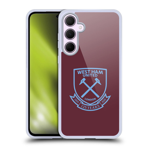 West Ham United FC 125 Year Anniversary Claret Crest Soft Gel Case for Samsung Galaxy A35 5G