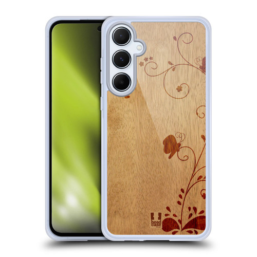 Head Case Designs Wood Art Swirl Soft Gel Case for Samsung Galaxy A55 5G