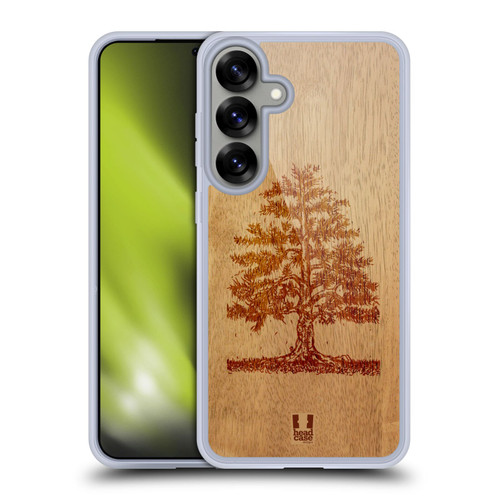 Head Case Designs Wood Art Tree Soft Gel Case for Samsung Galaxy S25+ & MagSafe