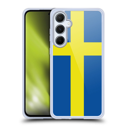 Head Case Designs Football World Flags Group 2 Sweden Swedish Sverige Nordic Soft Gel Case for Samsung Galaxy A55 5G