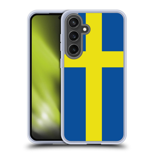Head Case Designs Football World Flags Group 2 Sweden Swedish Sverige Nordic Soft Gel Case for Samsung Galaxy S24 FE & MagSafe