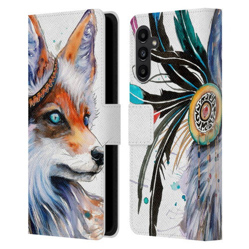 Pixie Cold Animals Fox Leather Book Wallet Case Cover For Samsung Galaxy A13 5G (2021)