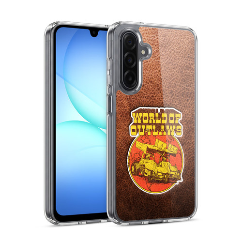 World of Outlaws Western Graphics Sprint Car Leather Print Soft Gel Case for Samsung Galaxy A17 4G / 5G