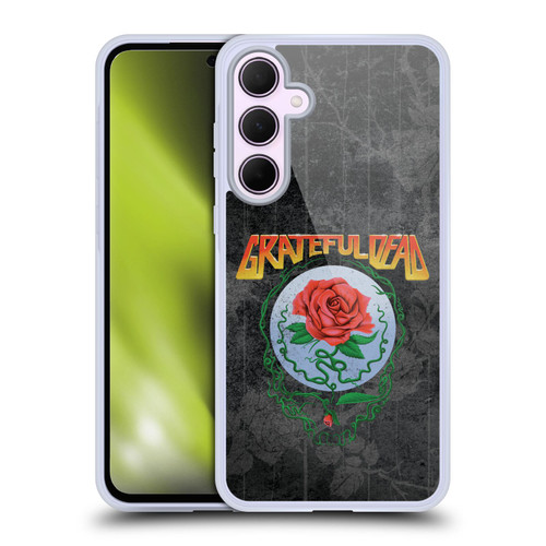 Grateful Dead Graphics Distressed Rose Soft Gel Case for Samsung Galaxy A35 5G