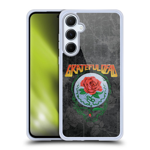 Grateful Dead Graphics Distressed Rose Soft Gel Case for Samsung Galaxy A55 5G
