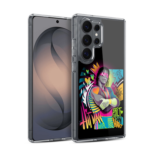 WWE Bret Hart Neon Art Soft Gel Case for Samsung Galaxy S26 Ultra