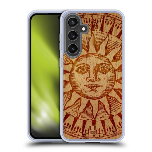 Head Case Designs Wood Art Sun Soft Gel Case for Samsung Galaxy S24 FE & MagSafe