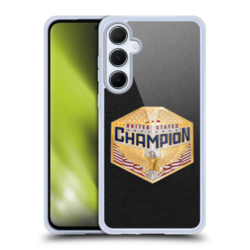 WWE Title Belts United States Championship Soft Gel Case for Samsung Galaxy A55 5G