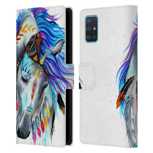 Pixie Cold Animals Spirit Leather Book Wallet Case Cover For Samsung Galaxy A51 (2019)