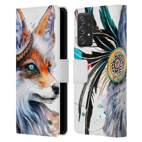 Pixie Cold Animals Fox Leather Book Wallet Case Cover For Samsung Galaxy A52 / A52s / 5G (2021)