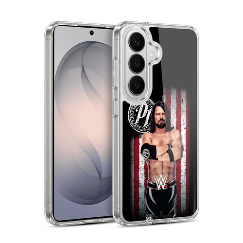 WWE American Flag Superstars AJ Styles Soft Gel Case for Samsung Galaxy S26 Plus