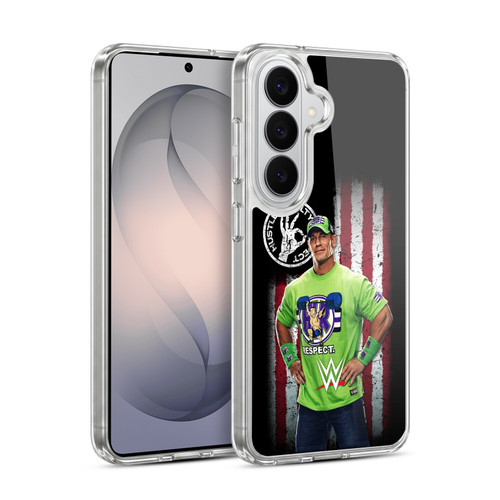 WWE American Flag Superstars John Cena Soft Gel Case for Samsung Galaxy S26 Plus
