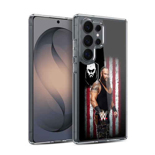 WWE American Flag Superstars Braun Strowman Soft Gel Case for Samsung Galaxy S26 Ultra