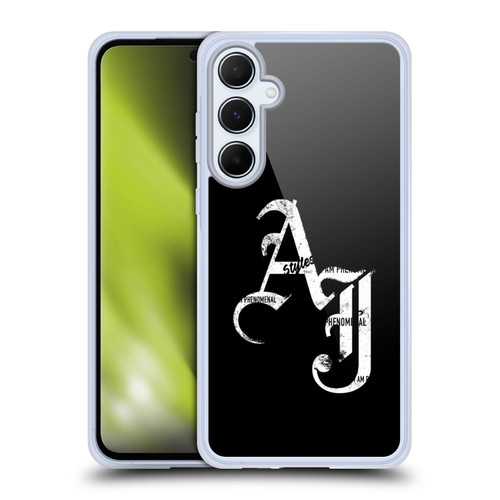 WWE Aj Styles Grunge Initials Soft Gel Case for Samsung Galaxy A55 5G