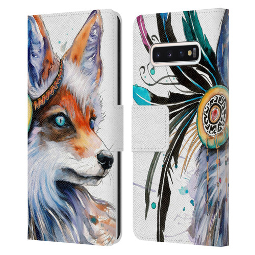 Pixie Cold Animals Fox Leather Book Wallet Case Cover For Samsung Galaxy S10