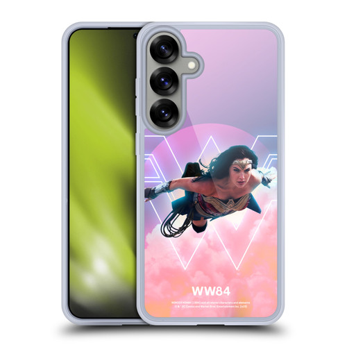 Wonder Woman 1984 80's Graphics Flying Soft Gel Case for Samsung Galaxy S25+ & MagSafe