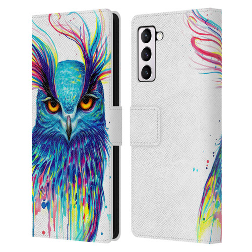 Pixie Cold Animals Into The Blue Leather Book Wallet Case Cover For Samsung Galaxy S21+ 5G