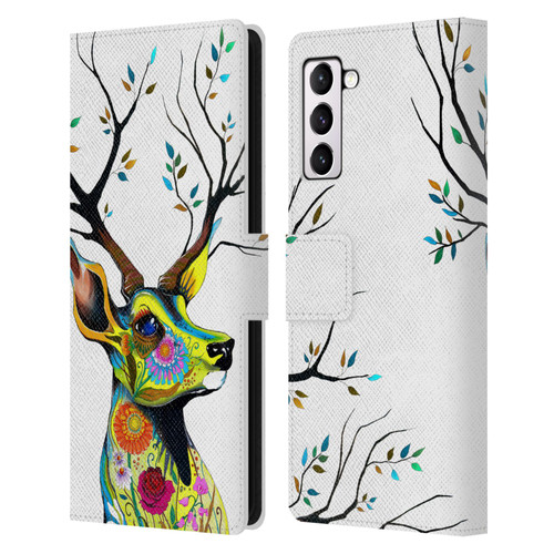 Pixie Cold Animals King Of The Forest Leather Book Wallet Case Cover For Samsung Galaxy S21+ 5G