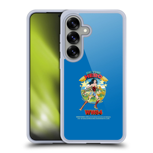 Wonder Woman 1984 Retro Art Be The Hero Soft Gel Case for Samsung Galaxy S25 & MagSafe