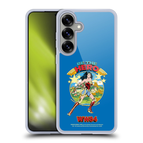 Wonder Woman 1984 Retro Art Be The Hero Soft Gel Case for Samsung Galaxy S25+ & MagSafe